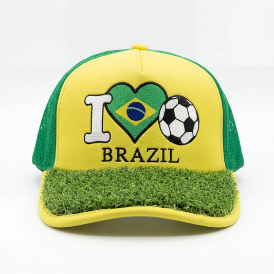 I Love Brazil Soccer - I 🖤 🇧🇷 ⚽ Turf Cap™